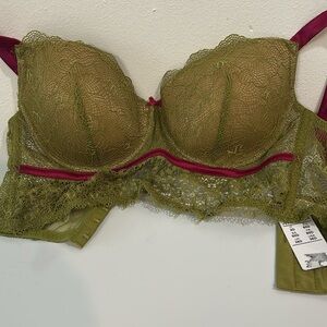 Intimissimi Sofia Bra 36D Kiwi Purple Orchid Lace Underwire